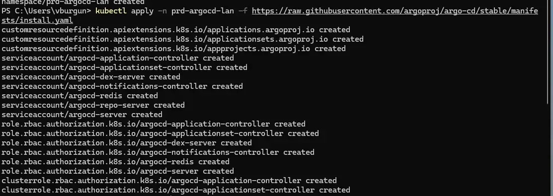 Installation de argoCD