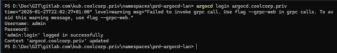 Authentification avec la CLI