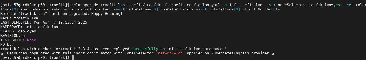 Redéploiement de traefik