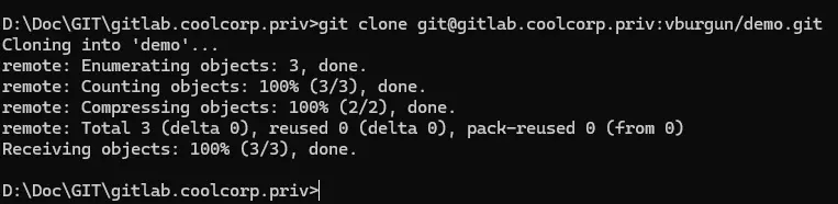 Clonage d'un repo en CLI