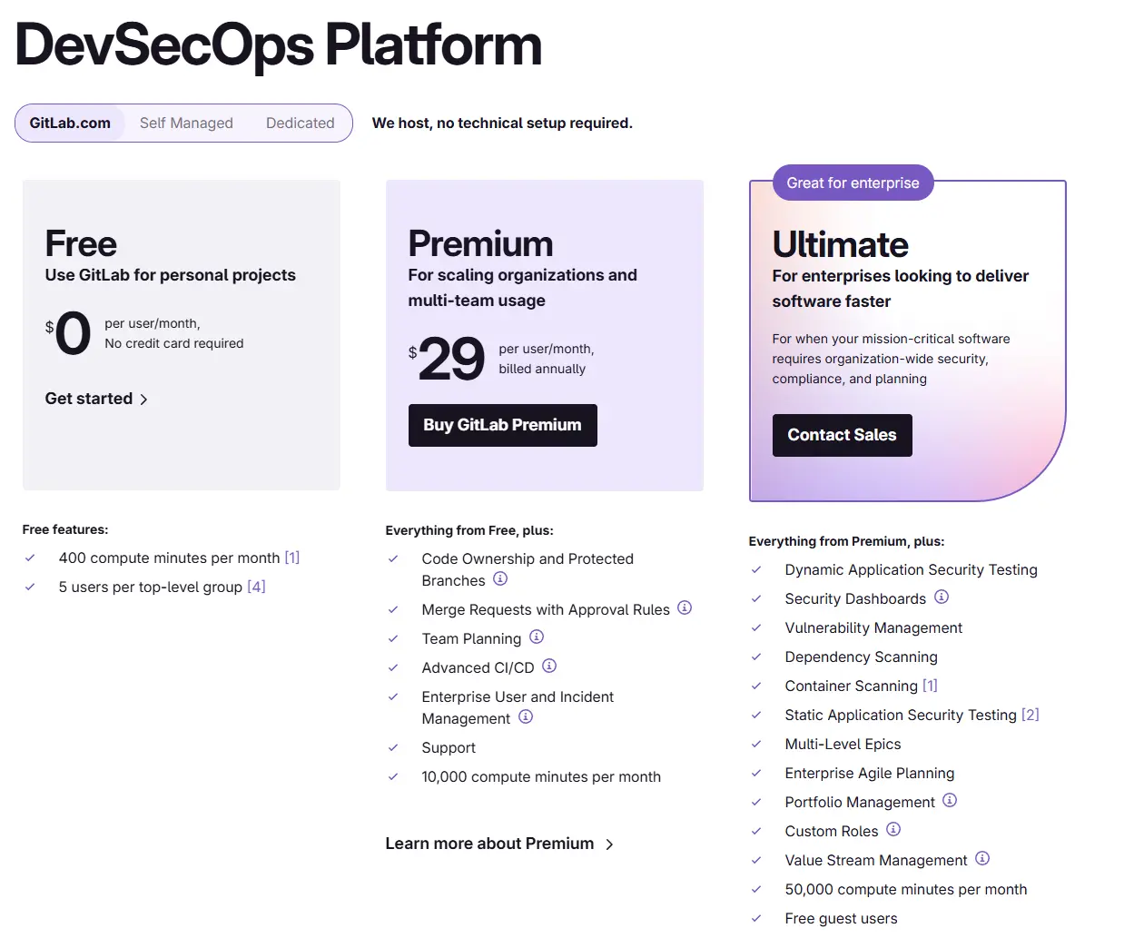 Offre GitLab SaaS