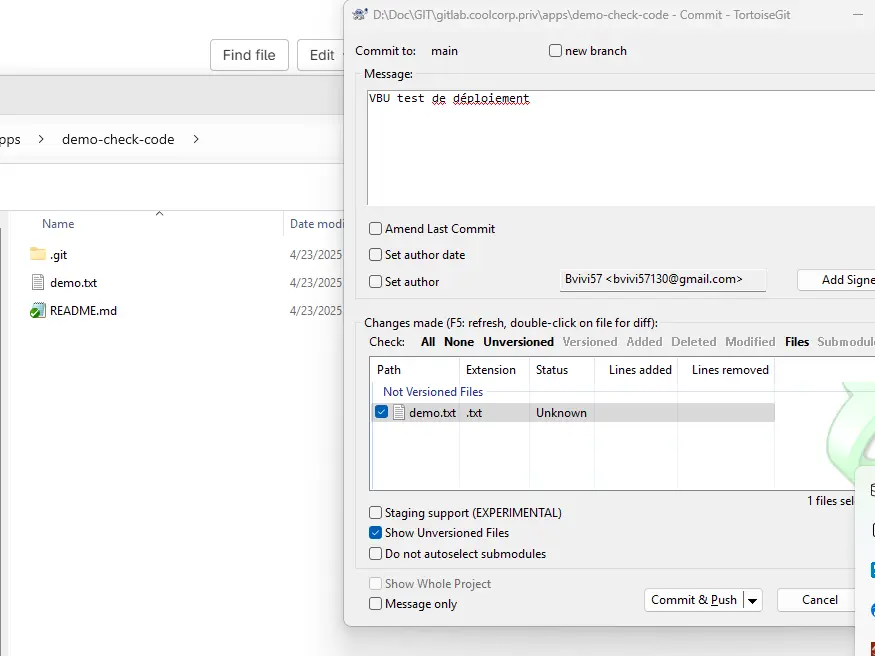 test du webhook en poussant un fichier