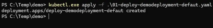 Application d'un deployment