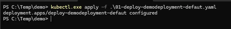 Application d'un deployment