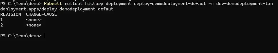 Suivi des versions du deployment