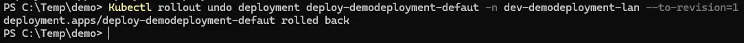Retour à une version spécifique