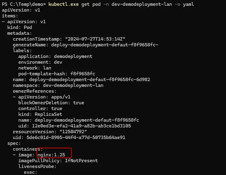 Récupération du yaml