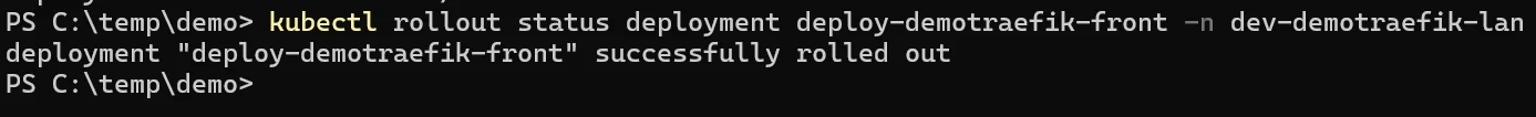 Application d'un deployment