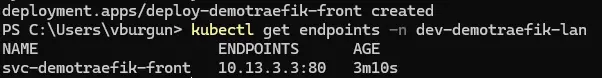 Service avec Endpoint