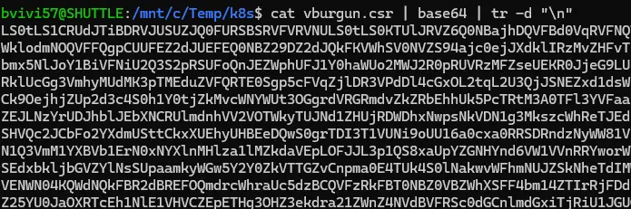Conversion du CSR en base 64