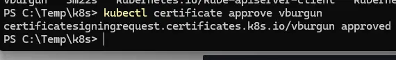 Approbation de la demande de certificat