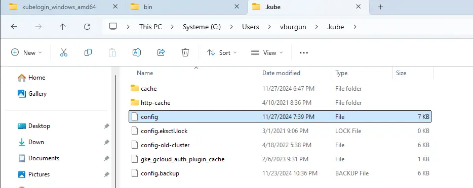 Modification du fichier de config