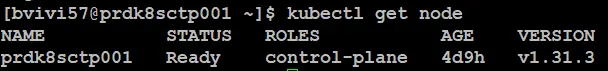 Version de K8S