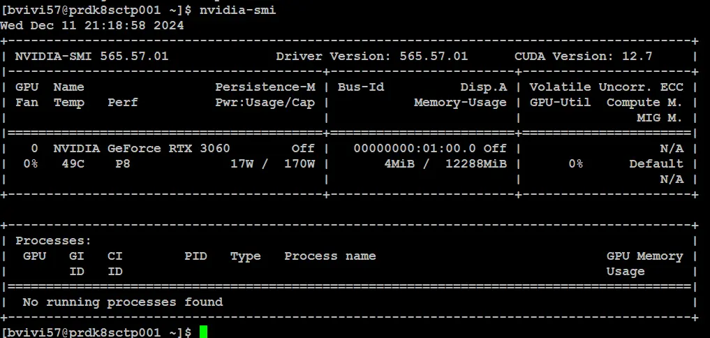 commande nvidia-smi