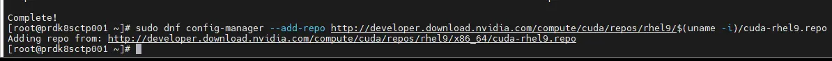 Commande pour ajouter les repos NVIDIA