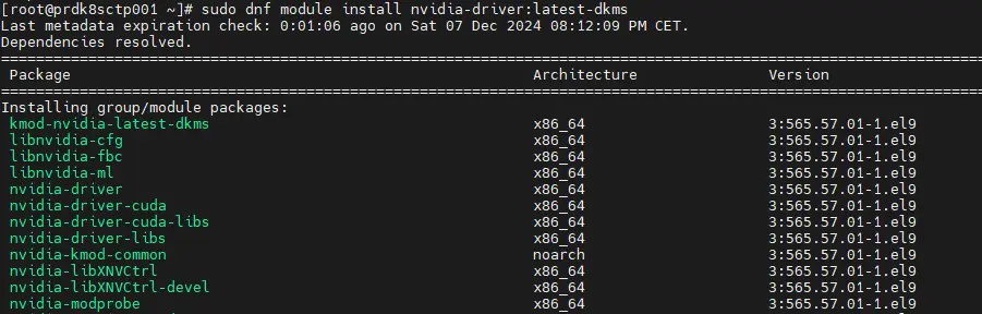 Installation des drivers