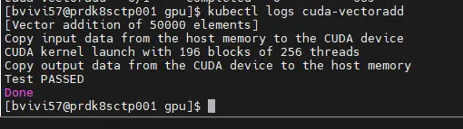 Résultat du test NVIDIA
