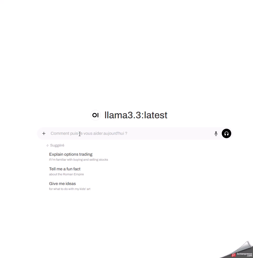 Solicitation du modèle llama3.3