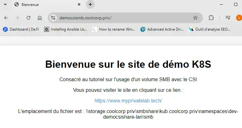 Accès au site