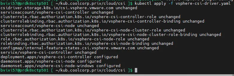 Mise à jour du CSI vSphere