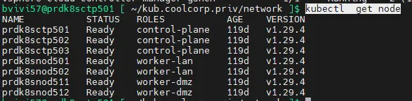 Controle des nodes