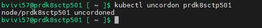 Sortie du mode maintenance du premier node