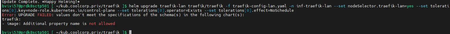 Echec dans la mise à jour de traefik