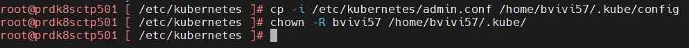 Sortie de kubeadm sur les control plane pour copier les fichier de configuration de kubectl