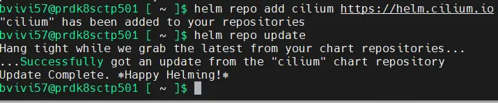 Ajout du repo helm pour Cilium
