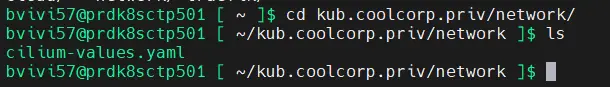 Emplacement du fichier de configuration de Cilium