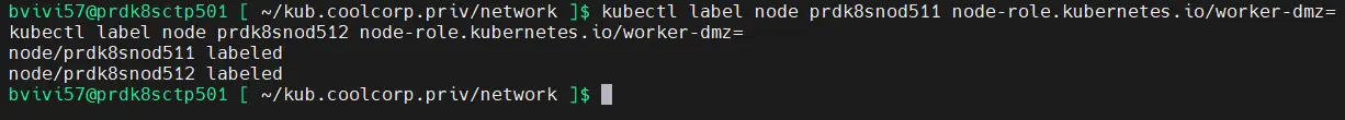 Exemple de labélisation des nodes