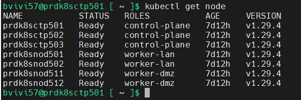 Controle des nodes