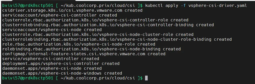 Deploiement du CSI vSphere