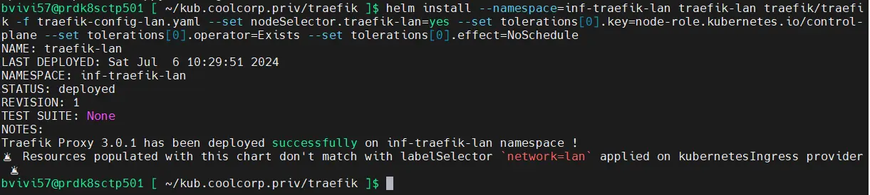 Installation de Traefik en LAN
