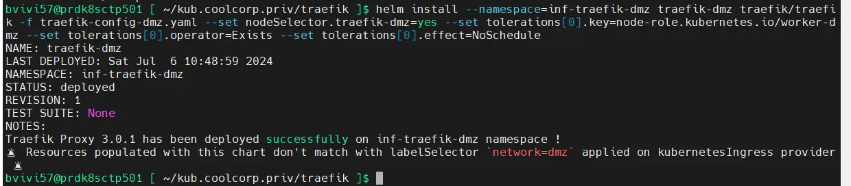 Installation de Traefik en DMZ
