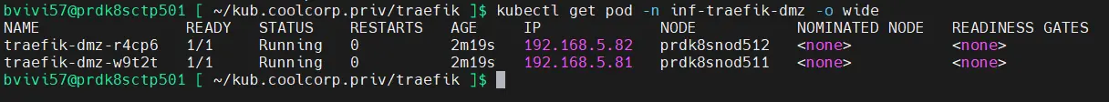 Controle de l'installation en DMZ