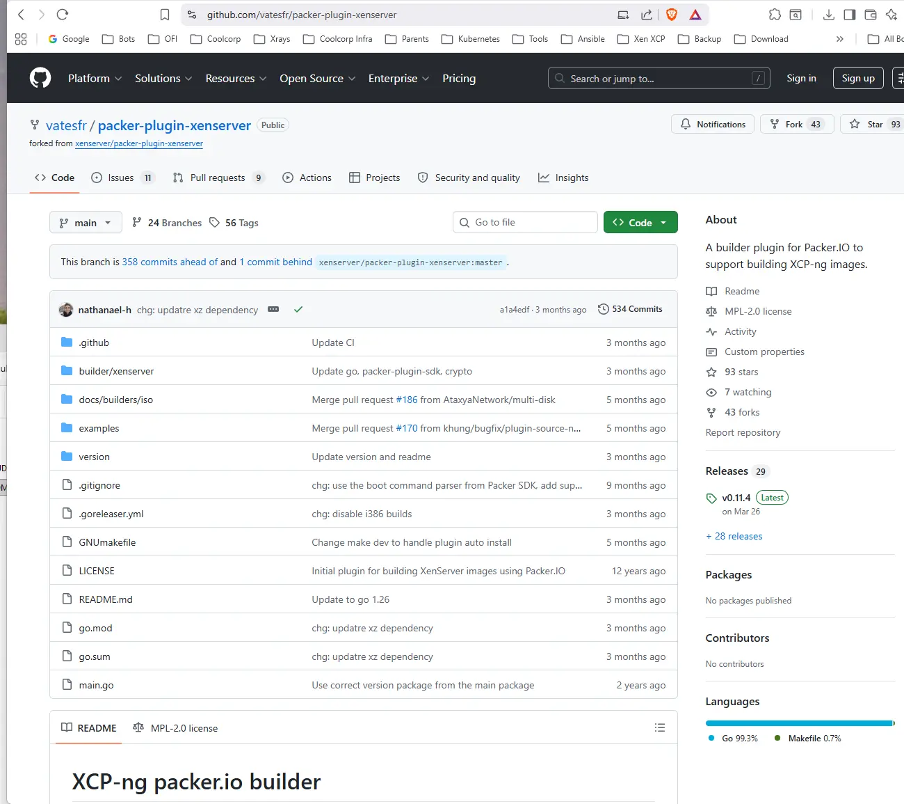 Repo de Vates pour le plugin Packer