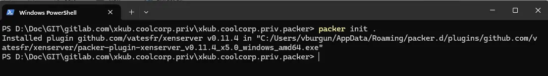 Init du projet packer