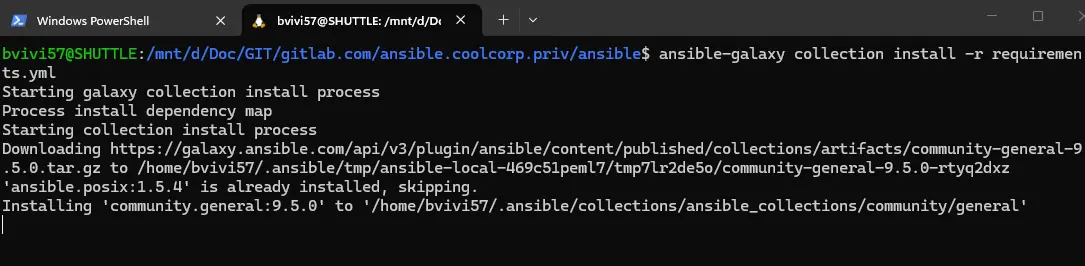 Installation des collections Ansible Galaxy avec ansible-galaxy collection install
