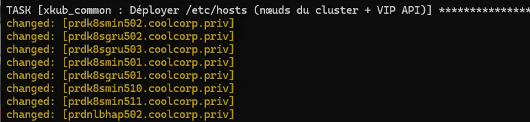 Tâche xkub_common de déploiement de /etc/hosts rejouée à chaque exécution