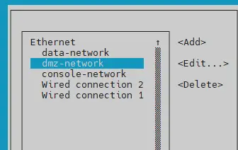 Usage de nmtui: résumé