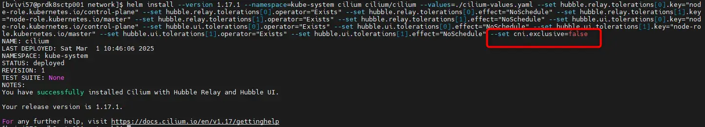 Installation de cilium