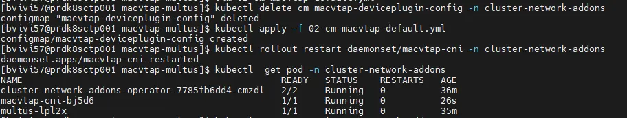 Redeploiement du configmap