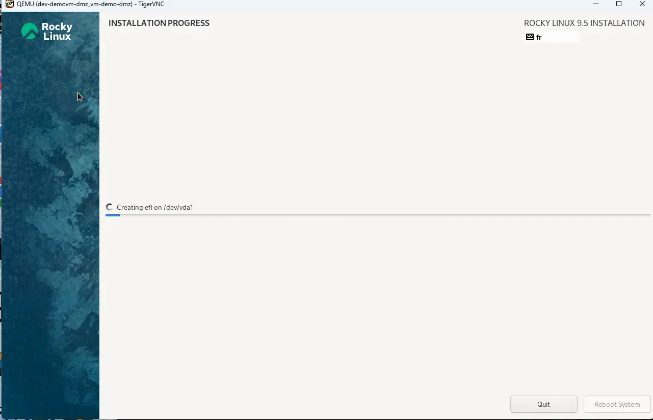 Déroulé de l'installation