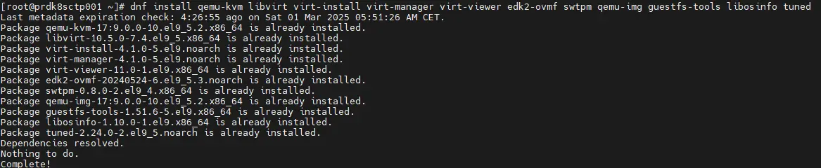 Installation de KVM