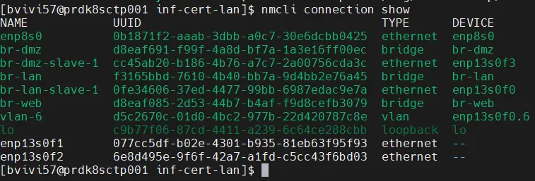 Controle des interfaces