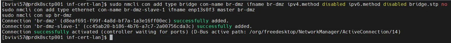 Configuration de l'interface DMZ