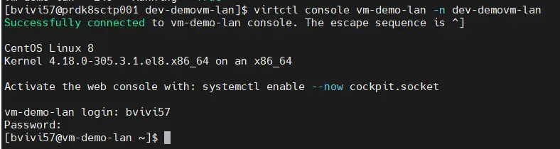 Accès à la VM