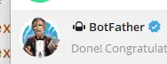 Recherche du contact BotFather officiel sur Telegram