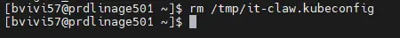 Suppression du fichier temporaire de config Kubernetes